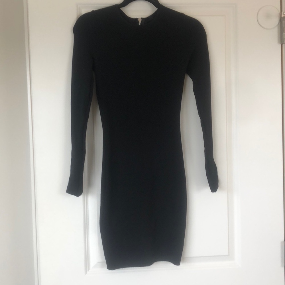Black bodycon mini dress